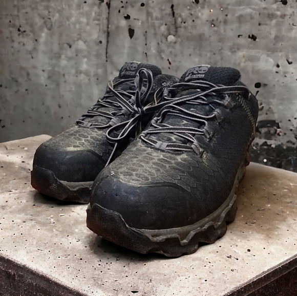 Timberland PRO steel alloy toed work boots | black & gray | Men's 9 medium - Picture 2 of 12